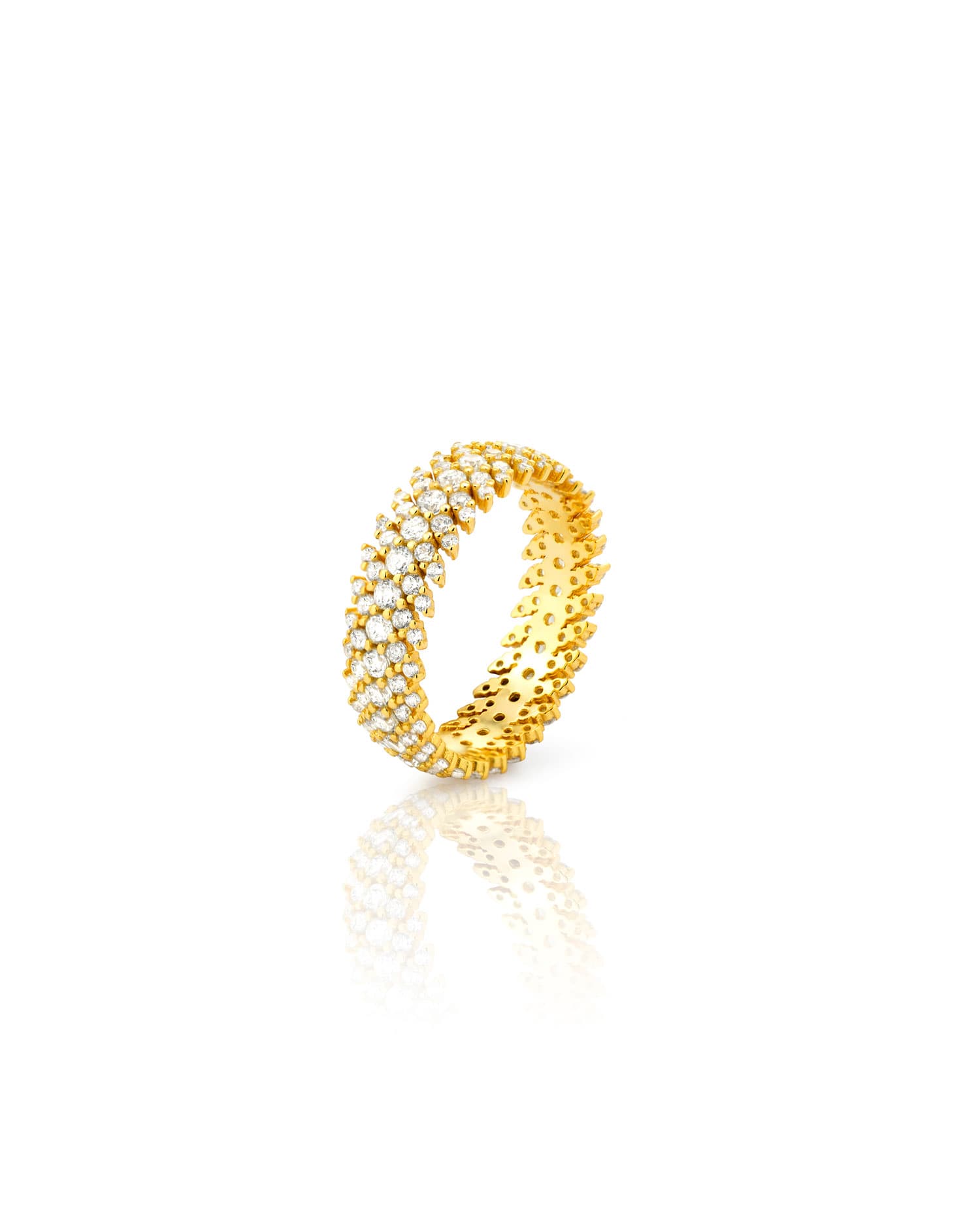 Anillo Triple Hilera Circonitas
