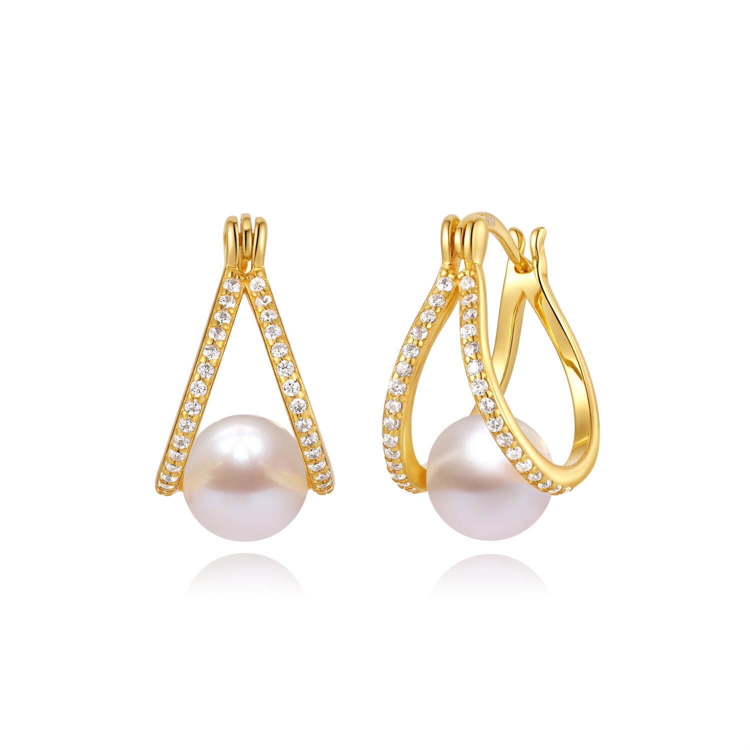 Pendientes Perla Doble Aro