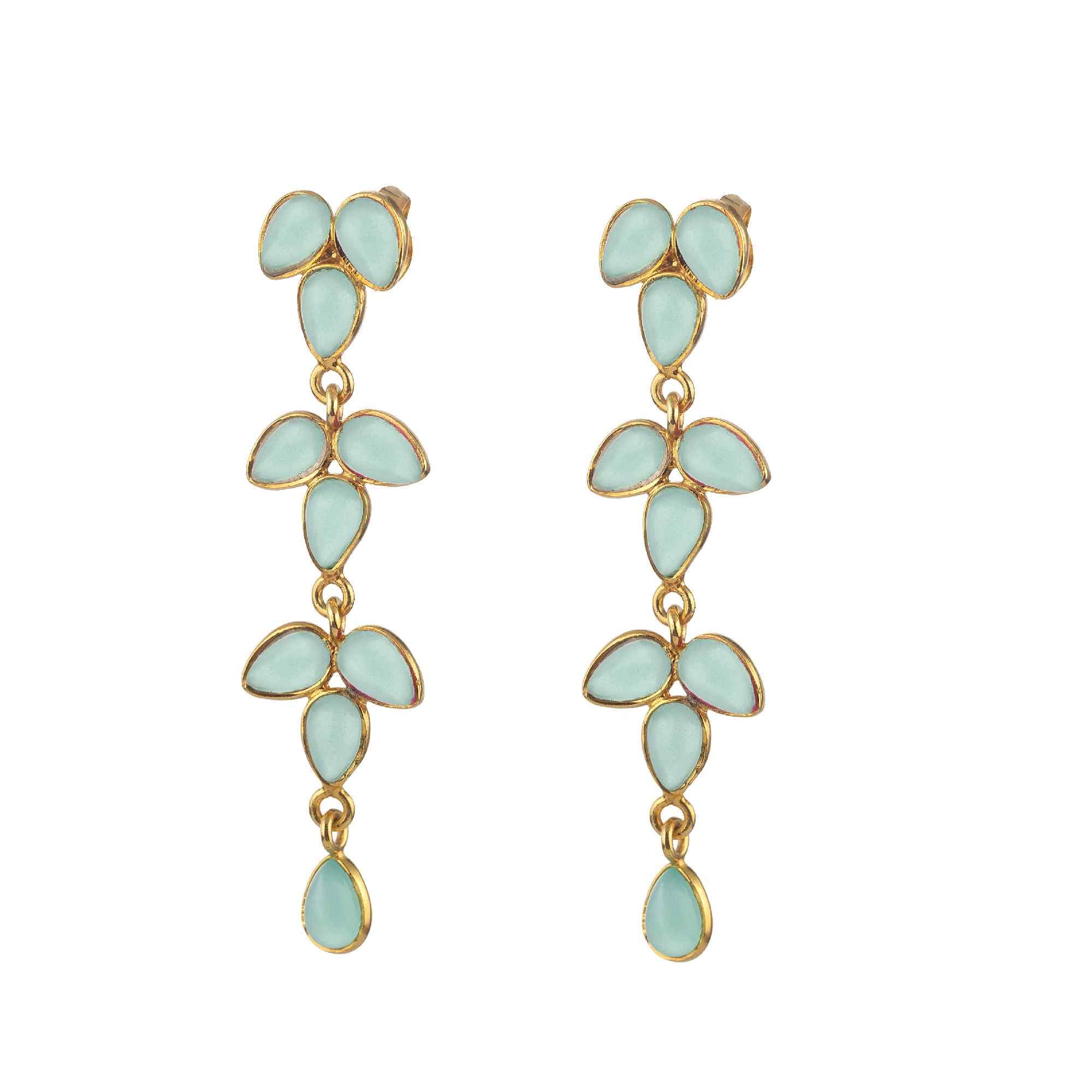Pendientes Hojas Calcedonia