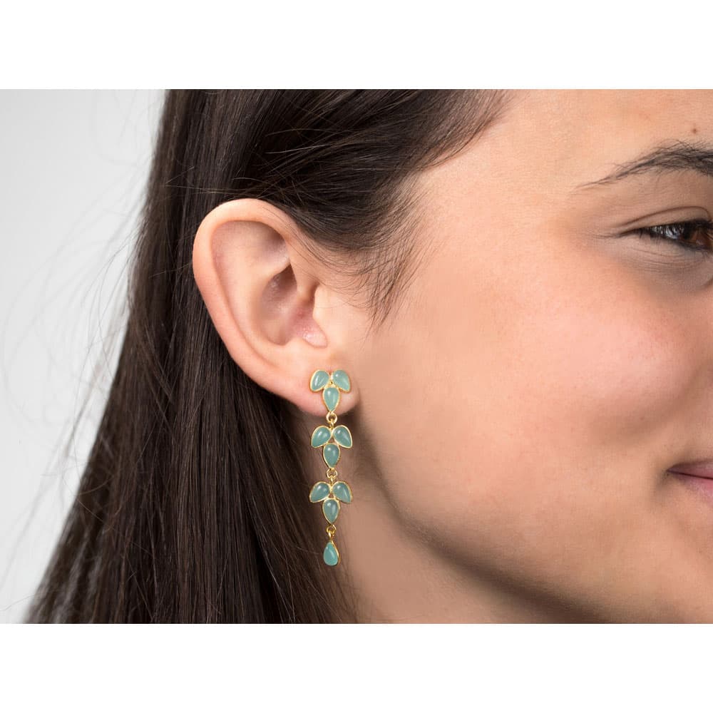 Pendientes Hojas Calcedonia