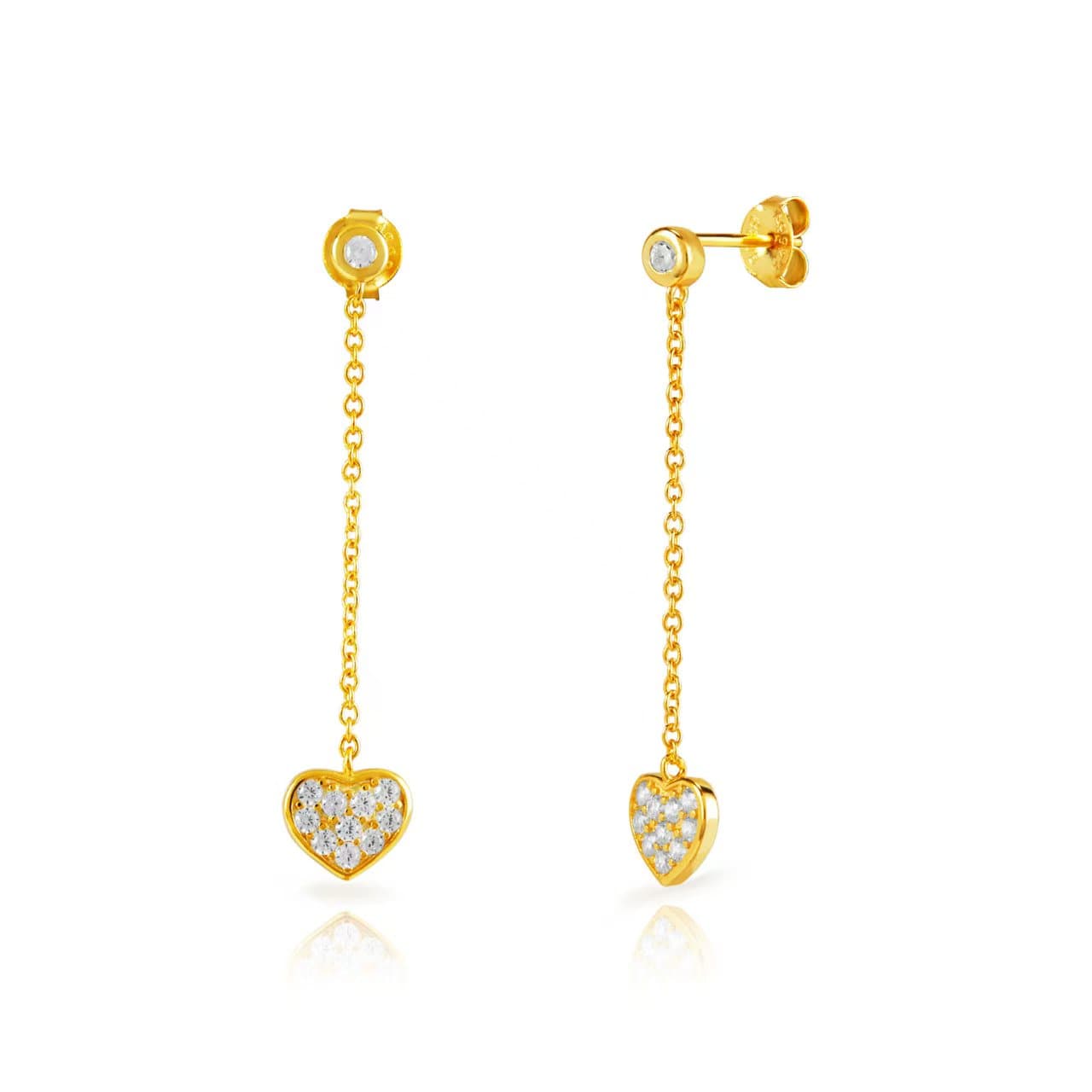 Pendientes Círculo y Corazón 38 mm