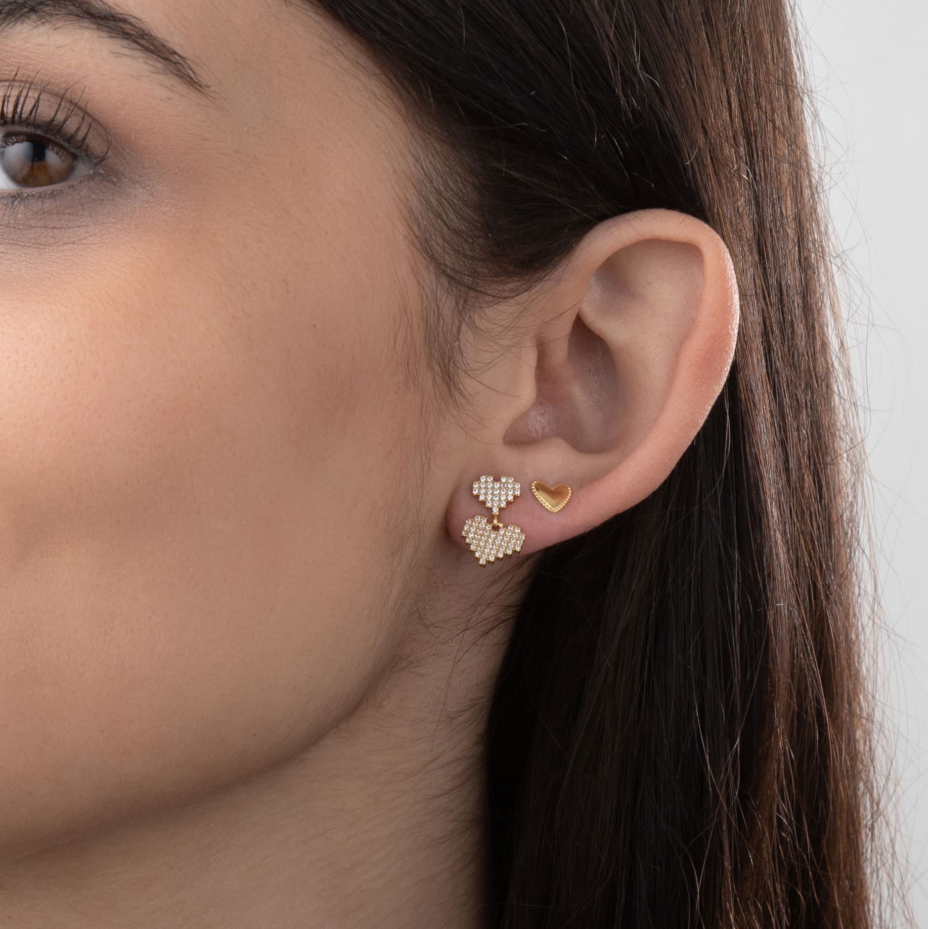 Pendientes Doble Corazón