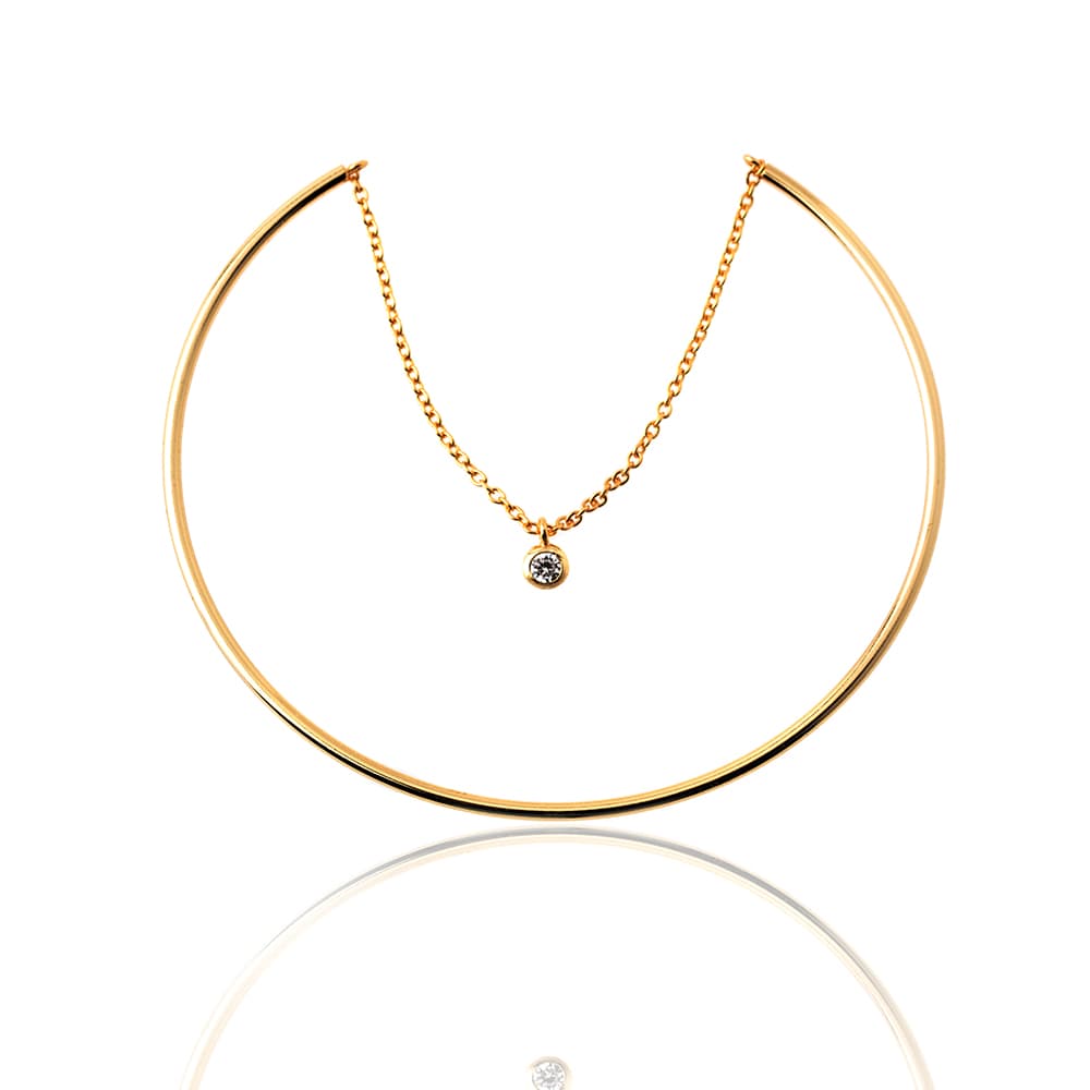 Pulsera Rígida con Cadena