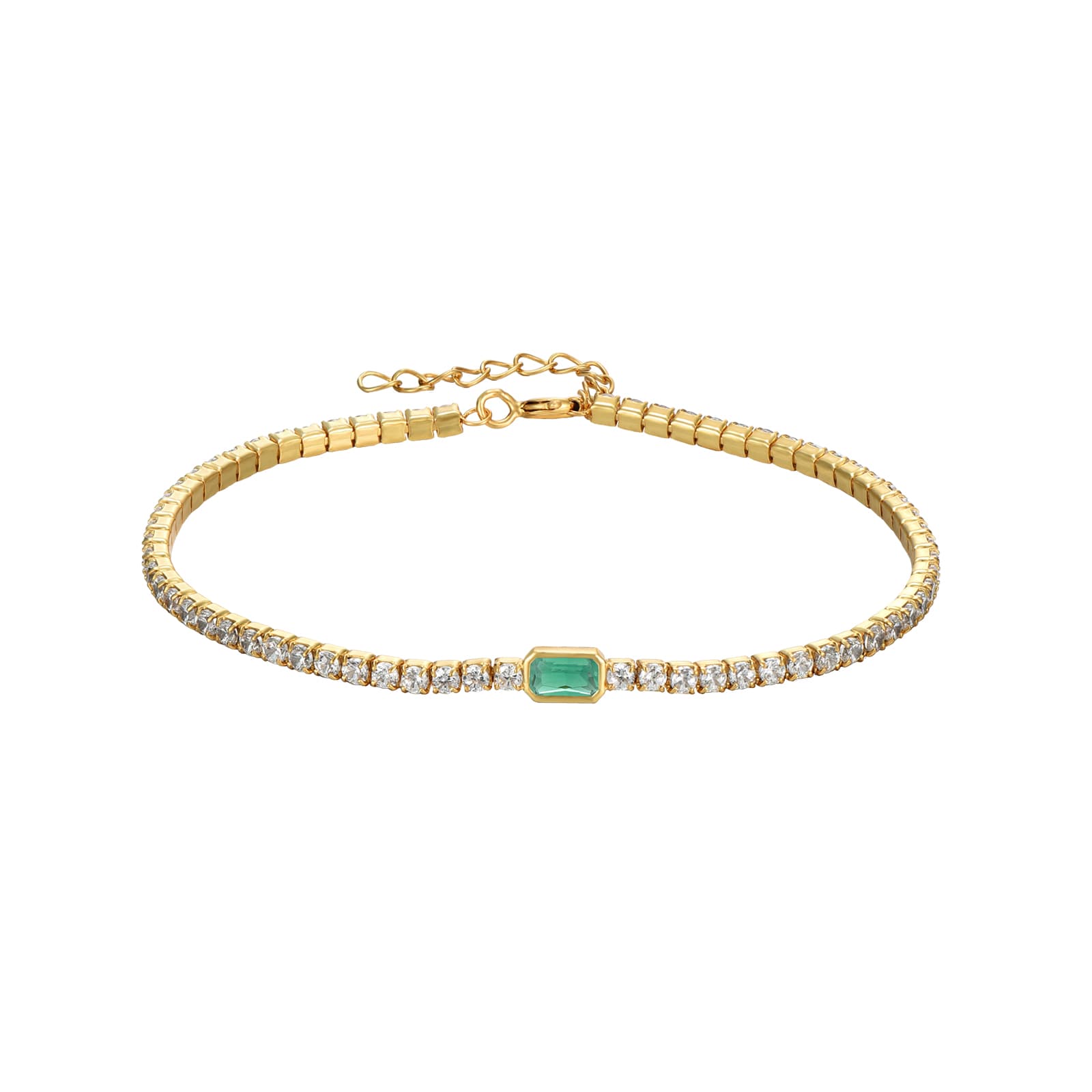Pulsera Tenis Talla Esmeralda