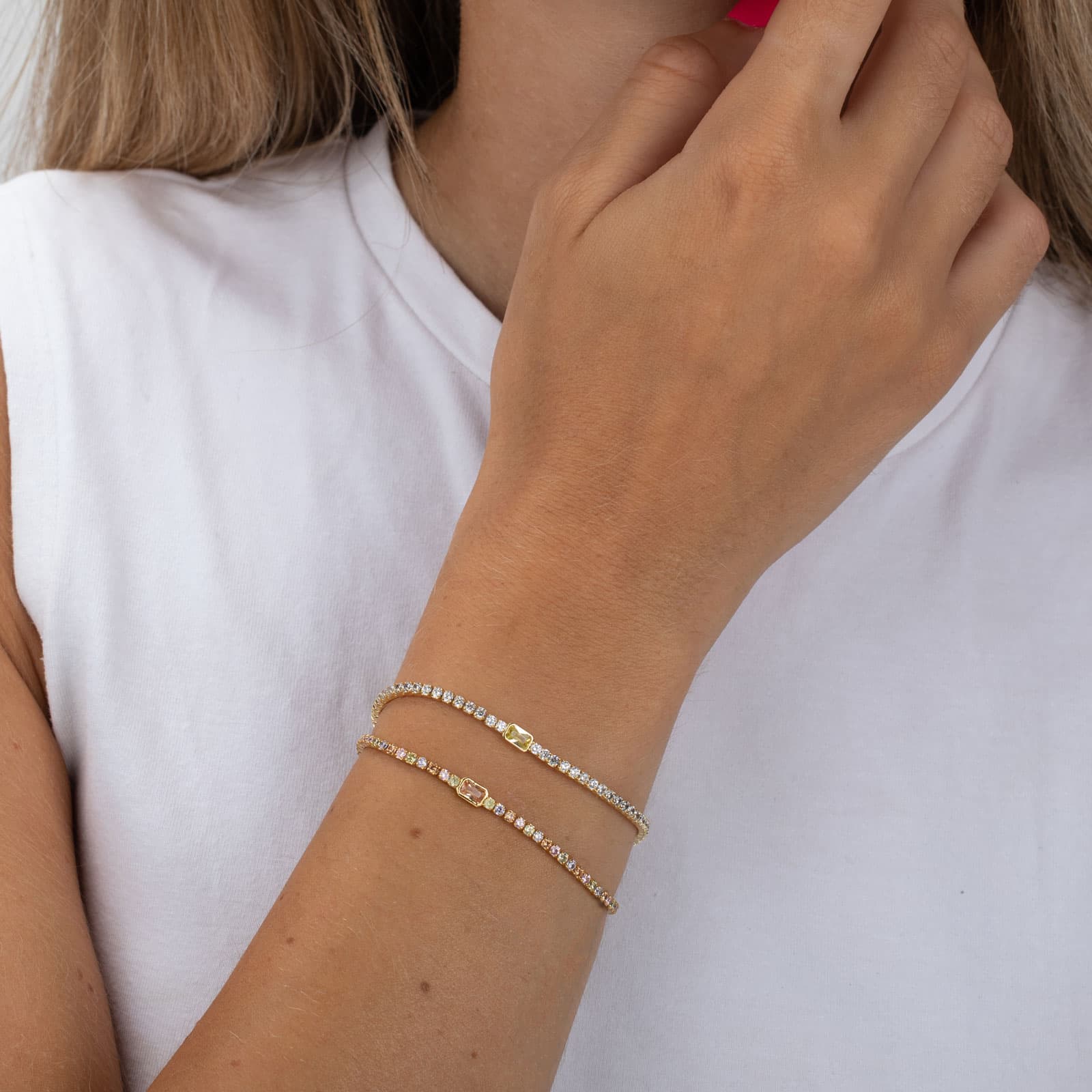 Pulsera Tenis Talla Esmeralda