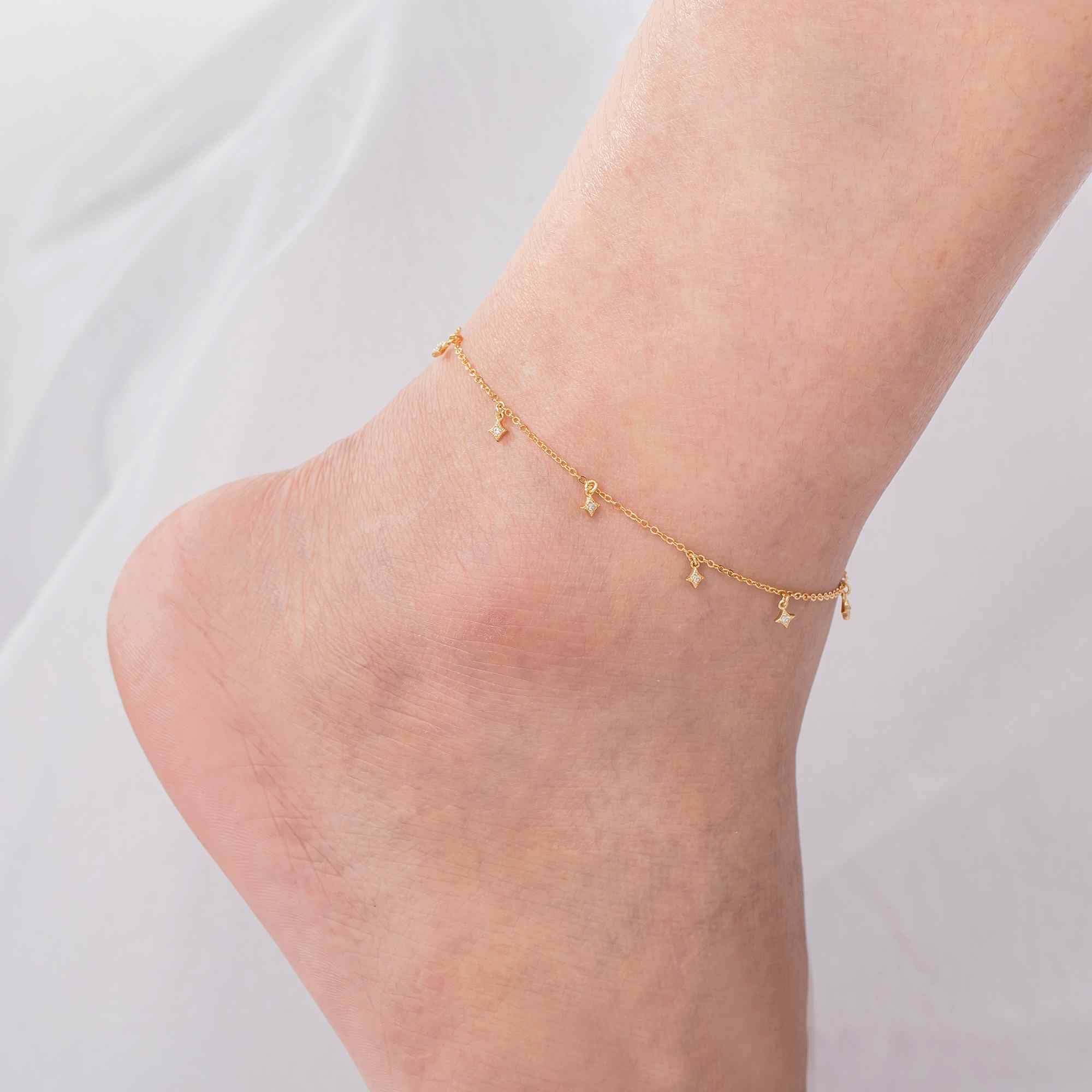 Tobillera Circonita Charm